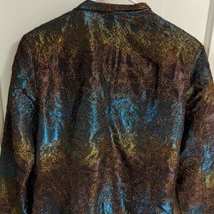 Gold Metallic Chico's Jacket Size 1